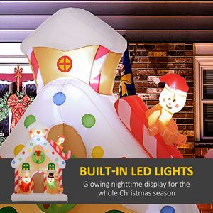 7FT <b>Giant</b> LED-Lit Gingerbread House Christmas <b>Inflatable</b> Outdoor/Indoor Yard Decor Built for <b>Holiday</b> Cheer - Product Image 4