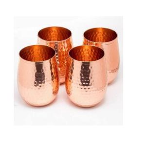Gobelet à pied en cuivre vintage à motifs floraux, coupe à boire décorative, calice en métal, vaisselle traditionnelle - Product Image 6