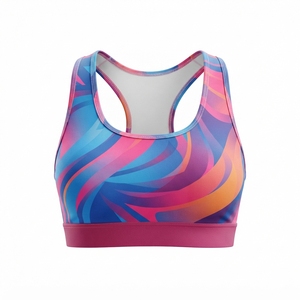 Sujetador Deportivo Sublimado Personalizado OEM, Top Corto para Fitness, Sujetador de Yoga con Absorción de Humedad - Product Image 5