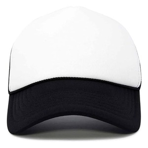 Urban Export Line Unisex 6-Panel Trucker <b>Hat</b> White Black Mesh Adjustable Fit Casual Spring Summer Adult Street Style <b>Cap</b> - Product Image 2