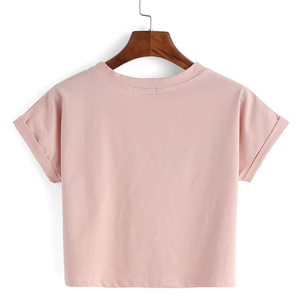 Custom Women Crop Top T Shirts Breathable Cotton Casual Summer Wear Ladies Streetwear Supplier Pakistan Apparel Manufacturer - Product Image 4