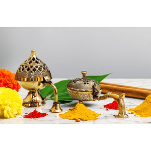 Premium Brass Incense Burner Decorative Religious Eco-Friendly Mindfulness Driven <b>Home</b> <b>Essential</b> Incense Ritual Meditations - Product Image 4