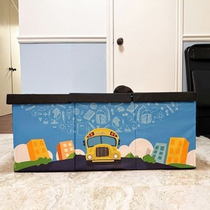 Boîte d'organisation pliable en gros bon marché Boîte pliable personnalisée durable Boîte <span class=keywords><strong>de</strong></span> <span class=keywords><strong>rangement</strong></span> en tissu Oxford en polyester avec <span class=keywords><strong>de</strong></span> nouveaux courants - Product Image 4