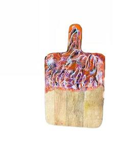 Tabla de servir de resina para verduras/queso, bandeja redonda para charcutería, con logotipo personalizado grabado con láser, artesanía Kiswah, apta para lavavajillas. - Product Image 1