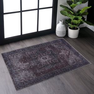 MAVAL <b>Burgundy</b> Washable 2 X 3 Doormat <b>Rug</b> Area <b>Rugs</b> & Sets - Product Image 2