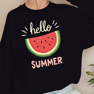 Rebanada de sandía con texto de verano sudaderas de mujer - Product Image 3