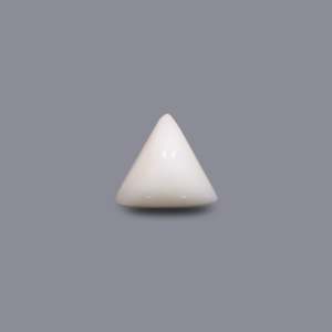 Natural White Coral Oval Cabochon 5.7 Carat Loose Gemstone Lot-Certified Wholesale 4mm Cat's Eye - Product Image 1