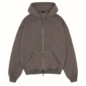 Sweat-shirts à fermeture éclair pour hommes de haute qualité, en coton et polyester, avec broderie personnalisée, impression personnalisée, fabricant, tailles plus grandes - Product Image 4