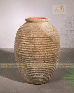Premium OC026H85 Maceta de cerámica galvanizada moderna Maceta Océano Amarillo Mini Paisaje Decoración de jardín 2 manijas Flor de arte para el hogar - Product Image 3
