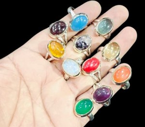 ราคาขายส่ง แหวนลาริมาร์ทรงกลม 8 มม. เงินแท้ 925 ชุบทอง 14k เครื่องประดับเด็กสำหรับของขวัญคริสต์มาสสุดฮิต - Product Image 3