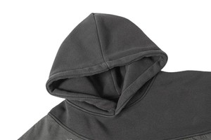 Sweat-shirt à capuche pour homme coupe classique 100% coton French Terry délavé effet vieilli avec poches couleur unie respirant séchage rapide pour l'automne - Product Image 3