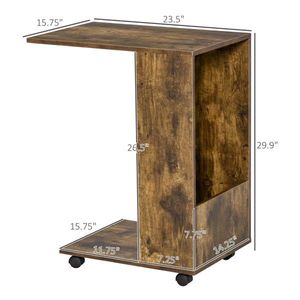 Tavolino a Forma di C per Divano, Arredamento per Soggiorno - Product Image 4