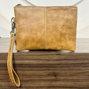 Lo más nuevo, bolso de mano de cuero genuino de grano completo para mujer, monedero de moda para mujer, bolso de cuero con cremallera, embrague de uso múltiple - Product Image 4