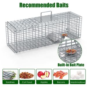 Trampa de Acero Plegable de 27x7.5x8 pulgadas para Captura y Liberación de Animales Vivos, Ideal para Gatos, Gatos Callejeros, Castores y Erizos, para Dueños de Mascotas - Product Image 4