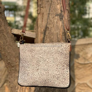 Nouveau Style occidental imprimé Animal fourrure cuir téléphone portable sac à bandoulière de haute qualité à la mode réel à la main fourrure cuir sacs à bandoulière - Product Image 5