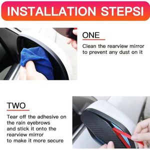 Set di 2 Copri Specchietti Laterali Impermeabili Universali Protezioni Antipioggia per Auto, Camion, SUV e Pickup - Product Image 2