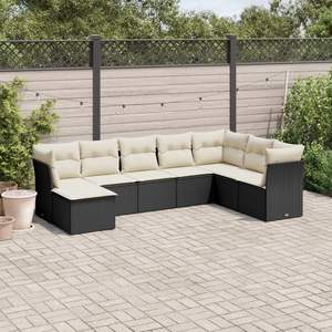 Black Garden <b>Sofa</b> <b>Set</b> - Product Image 1