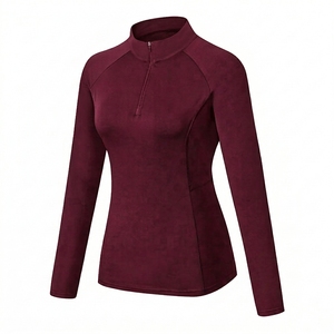 Camiseta Deportiva de Manga Larga para Mujer, Personalizada al por Mayor, para Equitación, Entrenamiento, Ligera, Elástica y Deportiva - Product Image 1