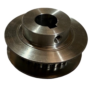 Polea de Distribución HTD 26T 5M 15W de Acero Inoxidable SS316, Ancho de Correa de 28 mm, Material de Aluminio y Acero, con Brida, Anodizada en Negro - Product Image 4