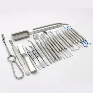 Kit de 33 instruments parodontaux, implants dentaires, outils chirurgicaux d'orthodontie, ensemble d'outils en acier inoxydable de haute qualité - Product Image 3
