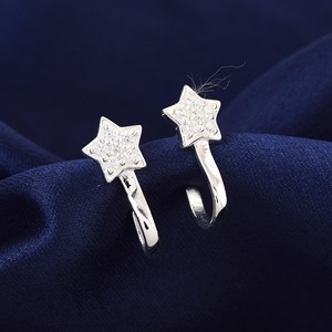 2026 Best Selling Women's Star Shape 925 Sterling <b>Silver</b> Fine <b>Stud</b> Earrings Wholesale Cubic Zirconia Gemstone At Reasonable Rate - Product Image 4