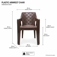 Chaise empilable traditionnelle en plastique SUMO LOTUS CHEX SEMI VIRGIN pour la maison, le bureau et le salon