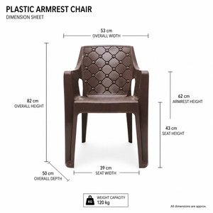 SUMO LOTUS CHEX SEMI VIRGIN TRADITIONAL <b>STACKABLE</b> PLASTIC ARROW BACK HOME FURNITURE OFFICE LIVING ROOM <b>CHAIR</b> - Product Image 3