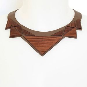 Collier en bois avec croix, accessoires de mode en cristal pour femmes, durables - Product Image 6