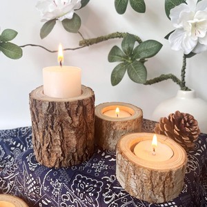 Porte-bougies en teck faits à la main, vente en gros |   Décoration d'intérieur bohème - Product Image 1