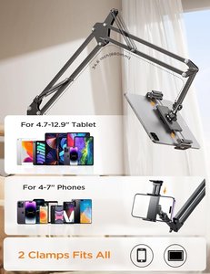 Lisen phổ cổ ngỗng máy tính bảng điện thoại chủ cho giường bàn phù hợp với 4-13 inch các thiết bị như iPad Pro không khí mini Kindle iPhone - Product Image 3