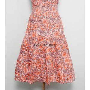 Nouvelle Robe Longue Décontractée de Luxe à Fente et Dos Nu en Coton Imprimé 100% avec Col Halter, Qualité Supérieure du Fabricant - Product Image 3