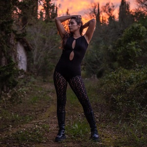 Bohemian Womens Cotton Bodysuit Cutout Detail Lace Up <b>Back</b> Festival Outfit for Summer Outfits and Festival Wear - Product Image 1