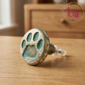 <b>Rustic</b> Cast Iron Industrial Paw Print Cabinet Knob Eco-Friendly Durable Novelty Shape Easy Installation for Furniture Handle - Product Image 2