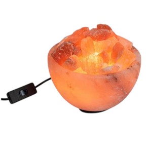 Lámpara de Sal del Himalaya con Forma Geométrica Tallada, Artesanía Natural para Decoración del Hogar, SIAN ENTERPRISES SE-8225 - Product Image 6