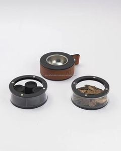 เตาเตาอะโรมาด้วยเรซินอีพ็อกซี่และไม้ที่สง่างามพร้อมกระเป๋าหนังพรีเมี่ยมของตกแต่งบ้านและของขวัญทำด้วยมือ - Product Image 2