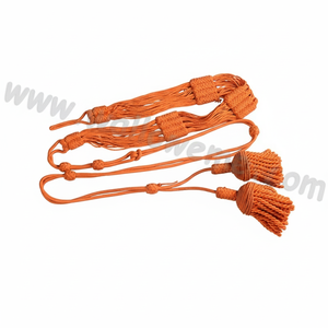 Ceinture de cérémonie rouge personnalisée avec pompons, ceinture d'uniforme d'officier et écharpe d'épaule - Product Image 6