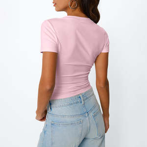 T-shirts tendance pour femmes, dernier design, prix bas, qualité supérieure, service OEM, grandes tailles, vente chaude, t-shirts respirants - Product Image 3