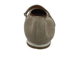 Dlords Zapatos planos Mary Jane de cuero de ante verde oliva para mujer, con punta cuadrada, correa en el tobillo, cómodos, transpirables, informales, para todas las estaciones - Product Image 2