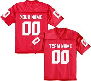 Custom Sublimated American Football Jersey <b>Pink</b> White Gradient Mesh V-Neck Short Sleeve Unisex Breathable Adult Sport Wear - Product Image 6