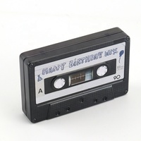 Boîte en métal personnalisée en forme de cassette audio, mini boîte rectangulaire en métal pour le stockage de cadeaux et d'artisanat