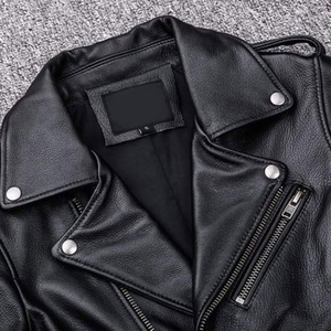 Chaquetas Unisex de Cuero Genuino Recubierto para Hombre, Estilo Invernal, Cuello Alto, Piel de Vaca, Estilo Urbano, Alta Calidad - Product Image 3
