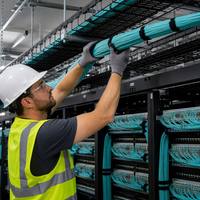Kabel Serat Optik Multimode OM4 64 Core Indoor dengan Jaket PVC untuk Kabel Inti Data Center