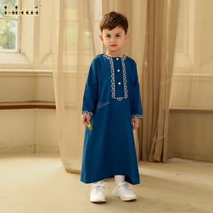 Túnica Islámica Tradicional Modesta para Niños Pequeños, Estilo Casual, Tela de Sarga 100% Algodón, Ignífuga, ODM OEM, Bordado - Product Image 3