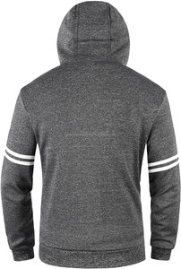 Pull-over de jogging unisexe en polaire douce vierge avec logo personnalisé, sweat à capuche pour hommes, sweat-shirt à capuche de sport zippé lourd - Product Image 3