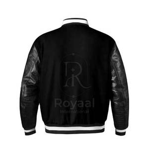 Veste d'hiver en cuir pour homme à prix avantageux, différentes couleurs, manches en cuir, veste de style Letterman respirante - Product Image 3