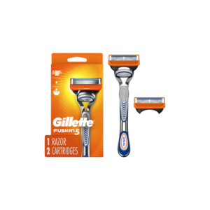 Rasoir pour homme avec technologie anti-friction Gillette Fusion5 à cinq lames et une poignée plus cinq recharges pour une toilettage de précision - Product Image 4
