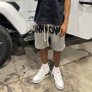Custom Men Mohair Shorts Fuzzy Wool High Quality Streetwear Casual Shorts - Product Image 2