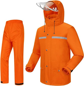 Lightweight Polyester Rain <b>Jackets</b> Adults <b>Reflective</b> Safety Work <b>Cycling</b> Climbing Hiking Riding High Visibility Rainy Weather - Product Image 3
