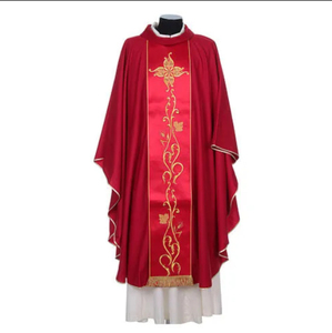 Nueva Llegada, Uniformes de Iglesia al por Mayor, Modernos, Color Granate con Túnica Blanca, Túnicas de Coro 2026, Diseño de Alta Calidad, Túnica Bordada - Product Image 3