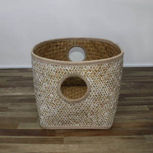 Panier à linge en feuille de palmier de haute qualité, grand panier de rangement pliable pour l'organisation des vêtements et de la maison - Product Image 5